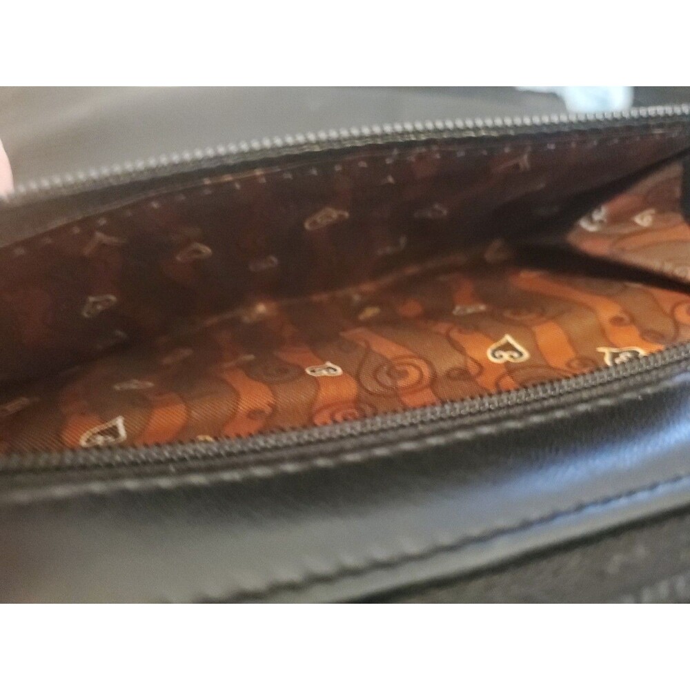 Brighton Croc Embossed Wallet Purse with Detachable Strap Black Brown - Picture 16 of 16